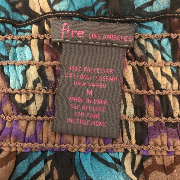 ❤️ (3/$15) Sz M Fire LA Sheer Butterfly Tank Top Blouse - Picture 6 of 6